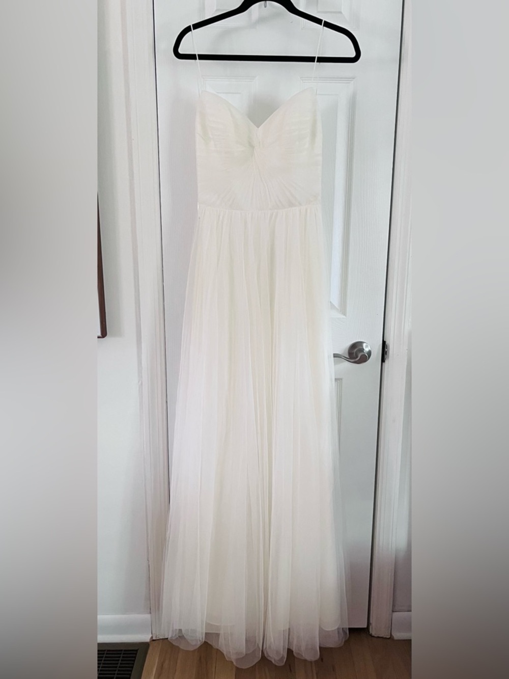 Watters Ivory Spaghetti-Strap Tulle Wedding Gown - Picture 3 of 9